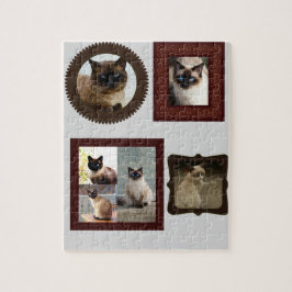 Siamische Katzenfamilie Foto Geschenk Puzzle