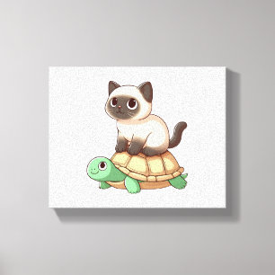 Siamische Katzenschildkröte Leinwanddruck
