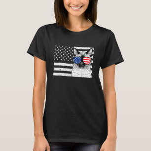 Siamkatze 4. Juli US-amerikanische Flagge Patrioti T-Shirt