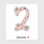 Siamkatze am zweiten Geburtstag für Kinder Aufkleb Aufkleber<br><div class="desc">Die Siamkatze zum zweiten Geburtstag. Für jedes Kind,  das zwei Jahre alt geworden ist. Niedliche Katzen für Kinder 2. Geburtstag. Die Katzen klettern in Nummer zwei mit Katzen Pfoten.</div>