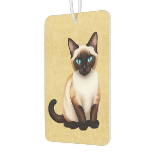 Siamkatze auf altem Papier Autolufterfrischer