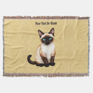 Siamkatze auf altem Papier Decke