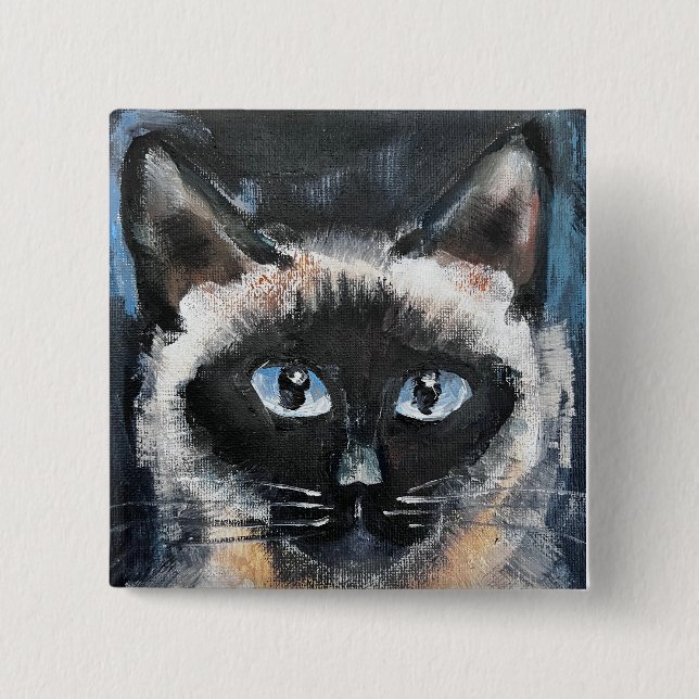 Siamkatze Button (Vorderseite)