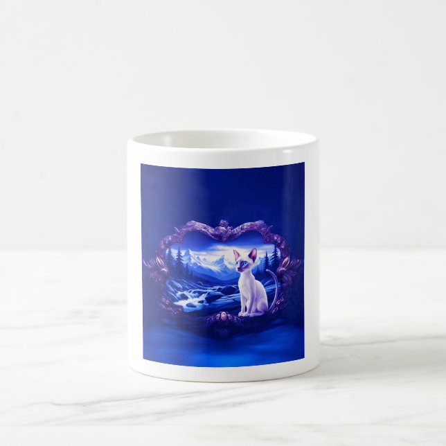 Siamkatze in Landschaftlichem Rahmen Kaffeetasse (Mittel)