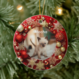 Siamkatze Keramik Ornament