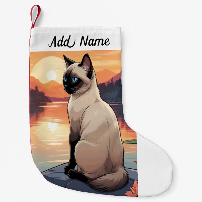 Siamkatze Kleiner Weihnachtsstrumpf (Vorderseite)
