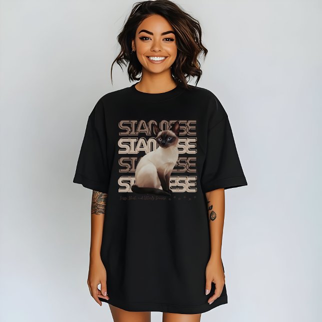 Siamkatze, Minimalistisch, gemütlich, purpurfarben T-Shirt (Von Creator hochgeladen)