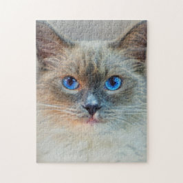 Siamkatze mit blauen Augen Puzzle