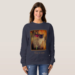 Siamkatze mit Personalisierten Blume Sweatshirt