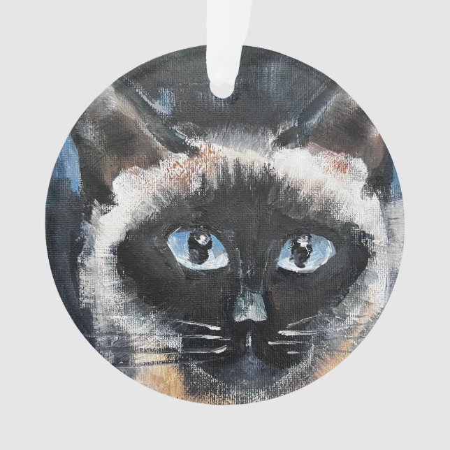 Siamkatze Ornament (Vorderseite)