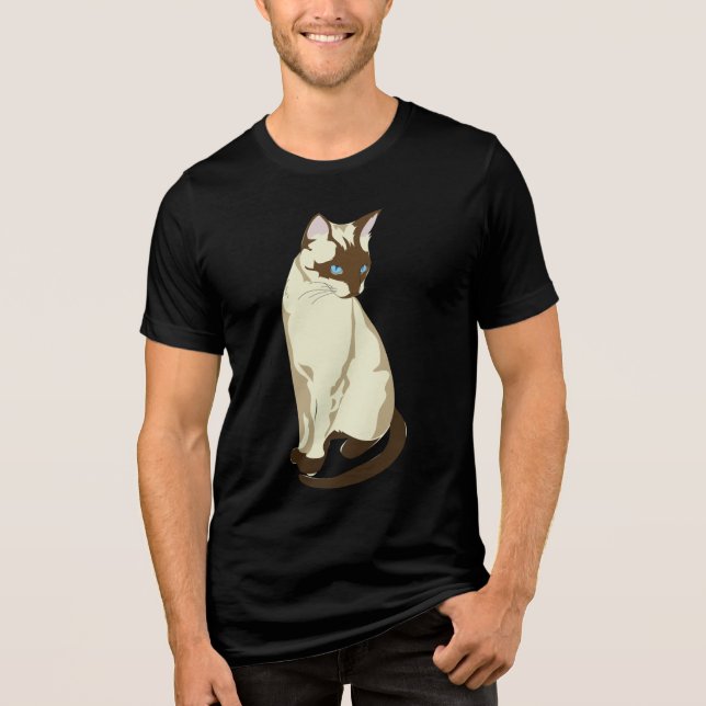 Siamkatze T-Shirt Tri-Blend Shirt (Vorderseite)