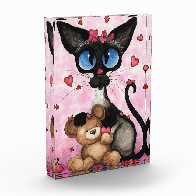 Siamkatze Valentinstag von Bihrle Fotoblock (Links)