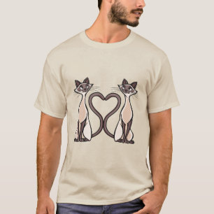 Siamkatzen Herz T-Shirt