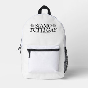 Siamo Tutti Gay - The White Lotus Bedruckter Rucksack
