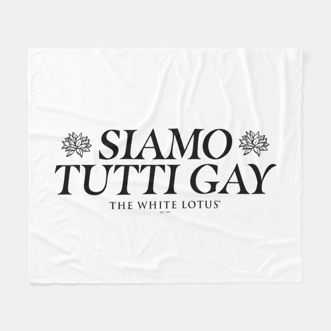 Siamo Tutti Gay - The White Lotus Fleecedecke (Vorderseite (Horizontal))