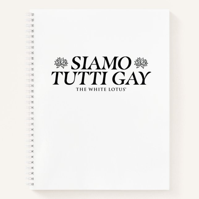 Siamo Tutti Gay - The White Lotus Notizbuch (Vorderseite)