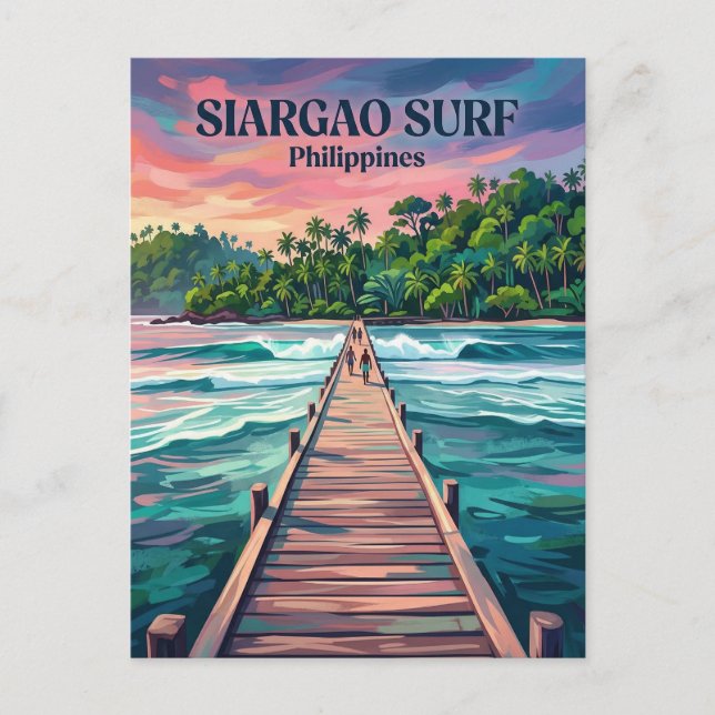Siargao-Insel Philippinen Postkarte (Vorderseite)