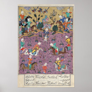 Siavosh Playing Polo with Afrasiab Poster