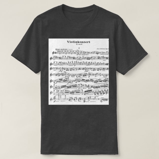 Sibelius Violinkonzert Long T-Shirt (Design vorne)
