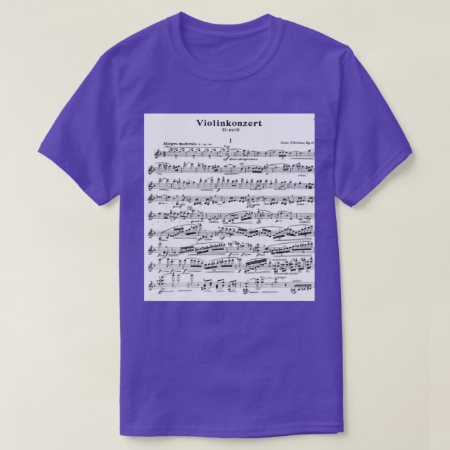Sibelius Violinkonzert T-Shirt (Design vorne)