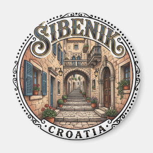 Šibenik Altstadt Gasse Kroatien Magnet