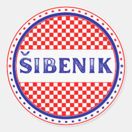 Šibenik City Pride Emblem – Croatian Identity Runder Aufkleber