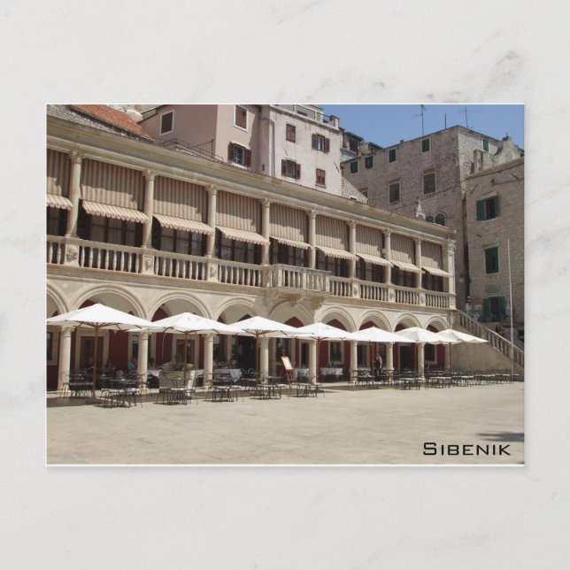 Sibenik Postkarte (Vorderseite)