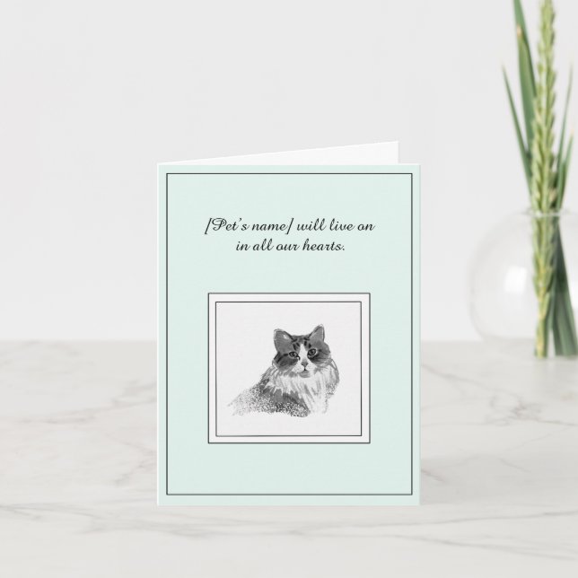 Siberian Cat Sympathy Card Karte (Vorderseite)