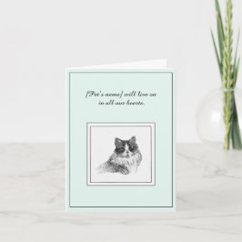 Siberian Cat Sympathy Card Karte