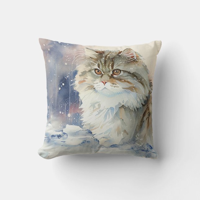 Siberian Cat Throw Kissen (Vorderseite)