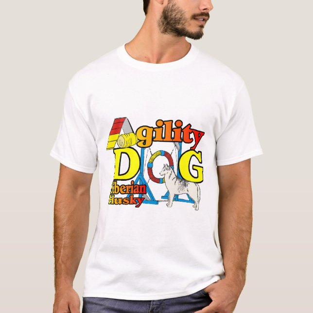 Siberian Husky Agility T-Shirt (Vorderseite)