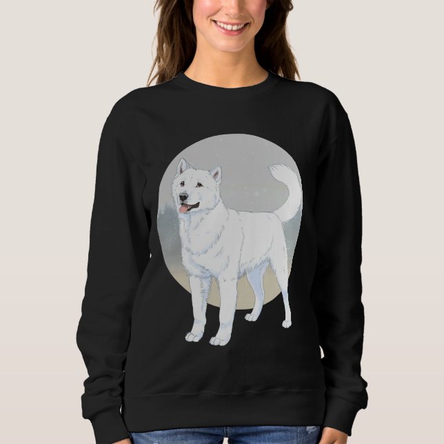 Siberian Husky Alaskan Malamute White Sweatshirt (Vorderseite)