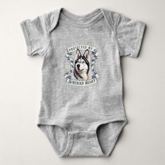 Siberian Husky Baby Bodysuit Baby Strampler