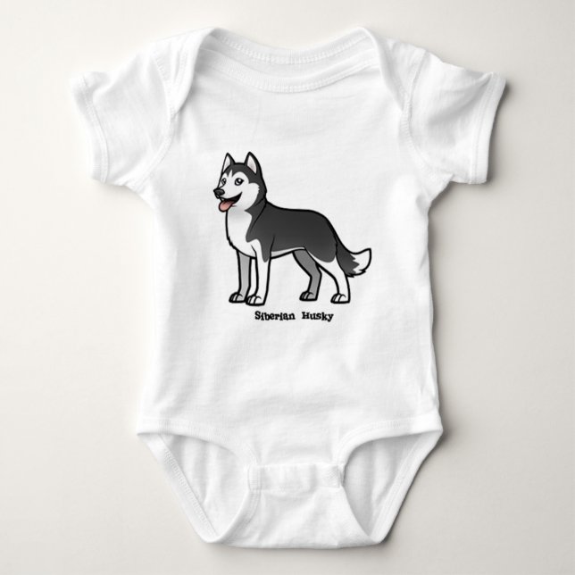 Siberian Husky Baby Strampler (Vorderseite)