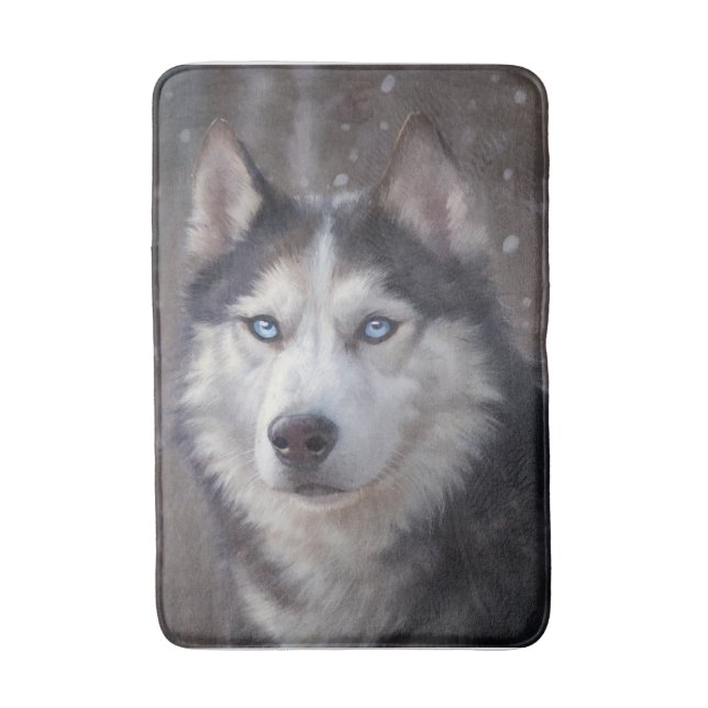 Siberian Husky Badematte (Vorderseite Vertikal)