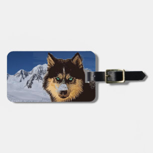 Siberian Husky Bag Tag Gepäckanhänger