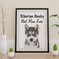 Siberian Husky Best Mama Poster