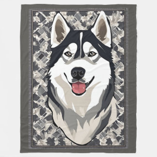 Siberian Husky Blanket Fleecedecke