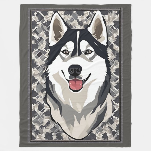 Siberian Husky Blanket Fleecedecke (Vorderseite)