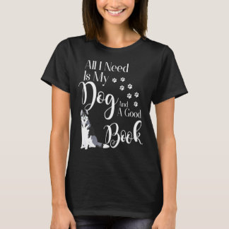 Siberian Husky Book Lover T-Shirt