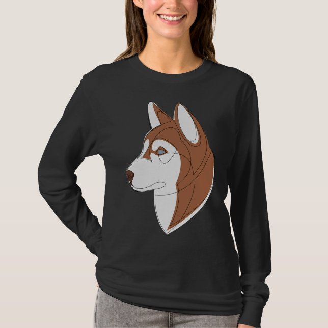 Siberian Husky Brown T-Shirt (Vorderseite)
