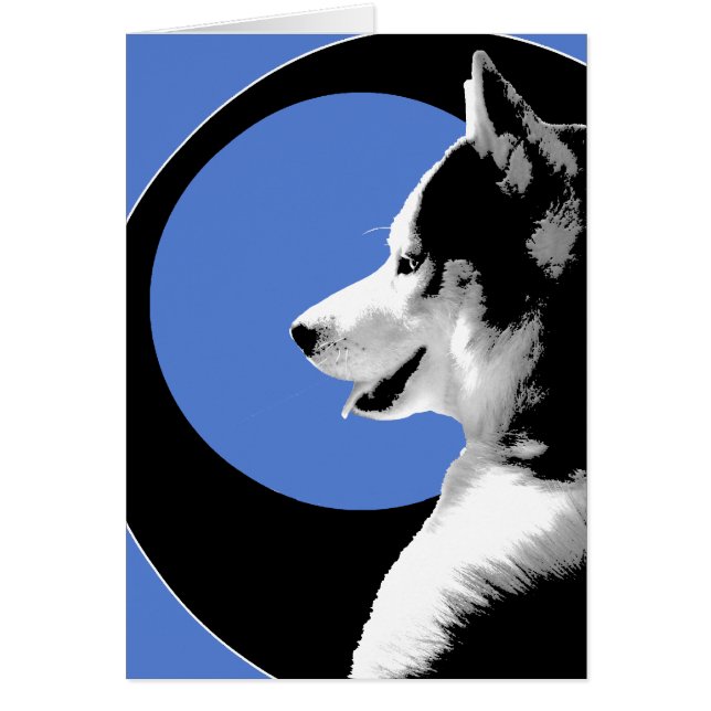 Siberian Husky Card / Alaskan Malamute Card (Vorne)