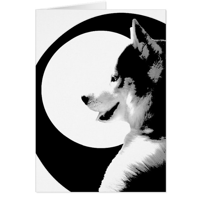 Siberian Husky Card / Alaskan Malamute Card (Vorne)