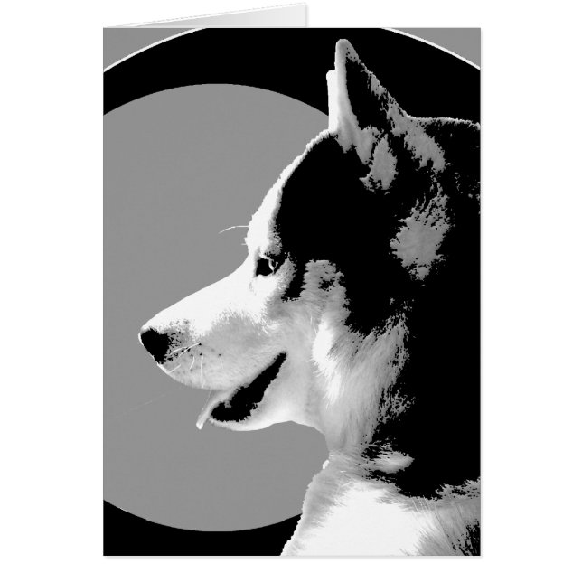 Siberian Husky Card / Alaskan Malamute Card (Vorne)