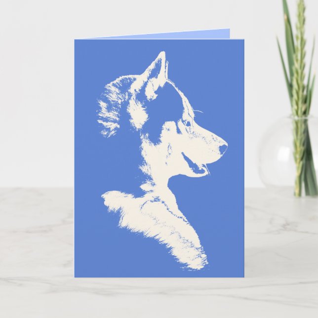 Siberian Husky Card / Alaskan Malamute Card Karte (Vorderseite)