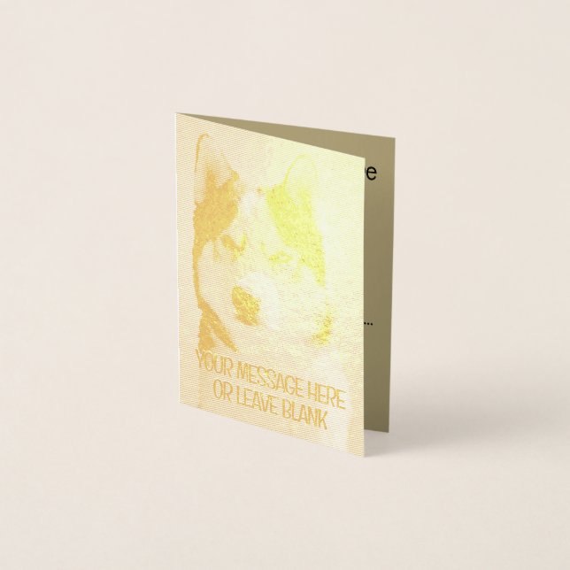 Siberian Husky Card / Alaskan Malamute Card Leere Folienkarte (Vorderseite)