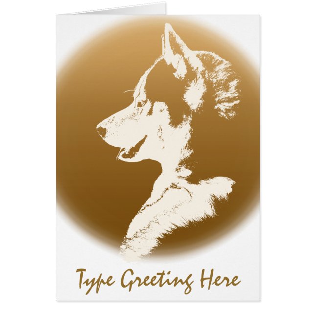 Siberian Husky Card Malamute Husky Grußkarte (Vorne)