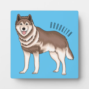 Siberian husky cartoon illustration  fotoplatte