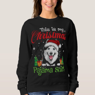Siberian Husky Christmas Pajama Funny Dog Lover Xm Sweatshirt