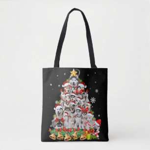 Siberian husky christmas tree lights Dog Xmas
